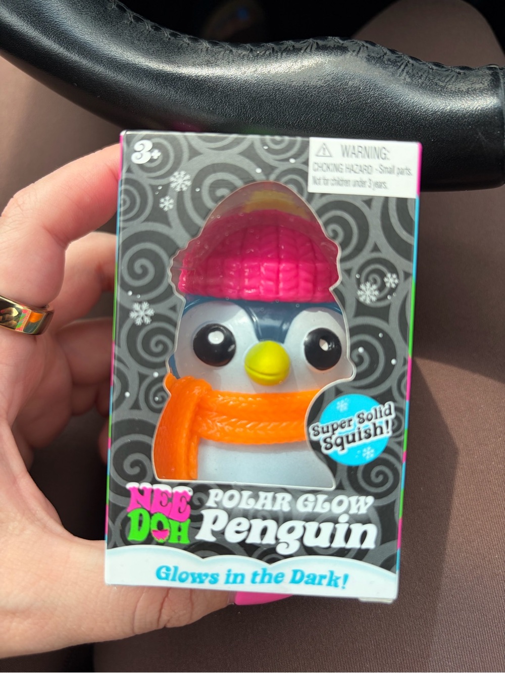 Polar Glow Penguin Plush Toy - Pink Hat & Orange Scarf